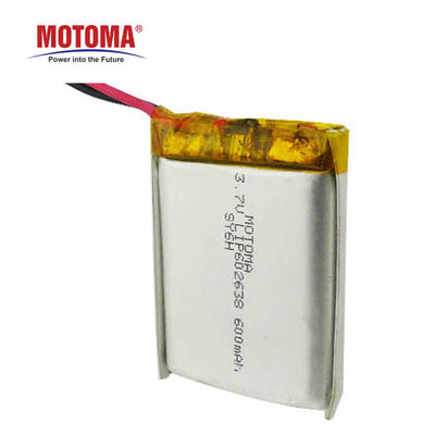 3.7v 600mAh Toy Rechargeable Battery With PCM And Connector