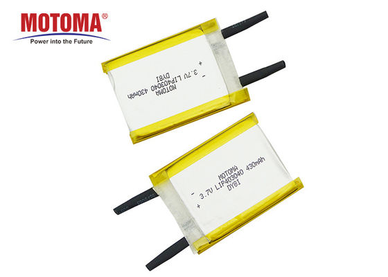 Ultrathin 430mAh Batteries For Iot Devices 4x30x40mm ISO9001 approval