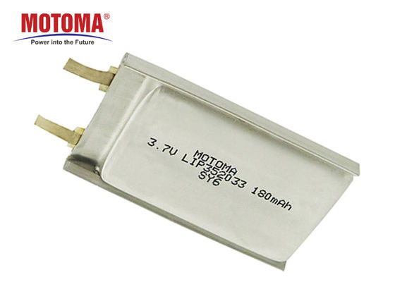 MOTOMA Wearable Device Battery , Rechargable 3.7 V 180mah Lipo Battery