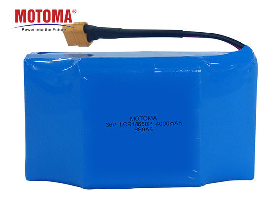 36V 4000mAh Cylinder Lithium Ion Battery , 18650 10s Li Ion Battery Pack