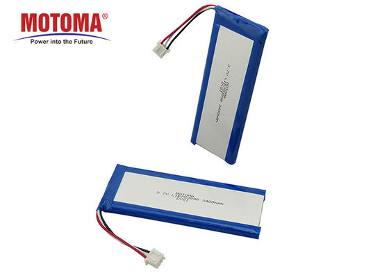 Customized 3400mAh 3.7 V Lithium Ion Battery Pack Deep Cycle Life for IOT Device