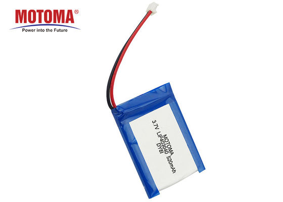 Low Self Discharge IOT Battery Pack 3.7V 520mAh , CE UL Custom Lithium Ion Battery Packs